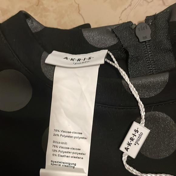 Akris Punto Lacquered Polka Dot Print Jersey Sweatshirt Size 10. Brand new - Picture 5 of 5